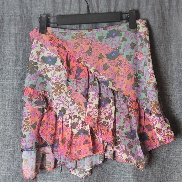 Free People Dresses & Skirts - FREE PEOPLE  Sammy Ruffle Floral Mini Skirt